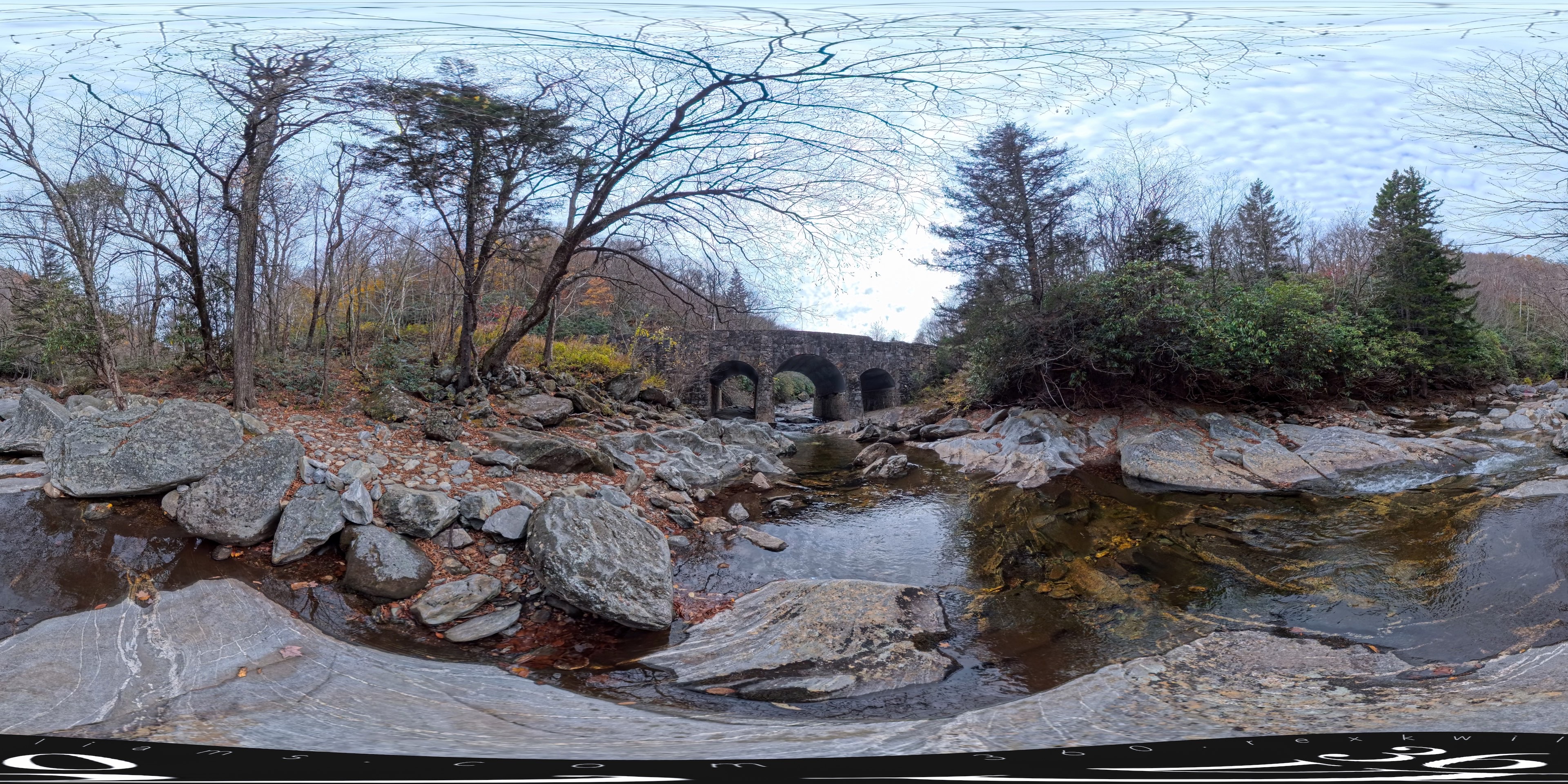 Three Arch Bridge landscape panorama preview